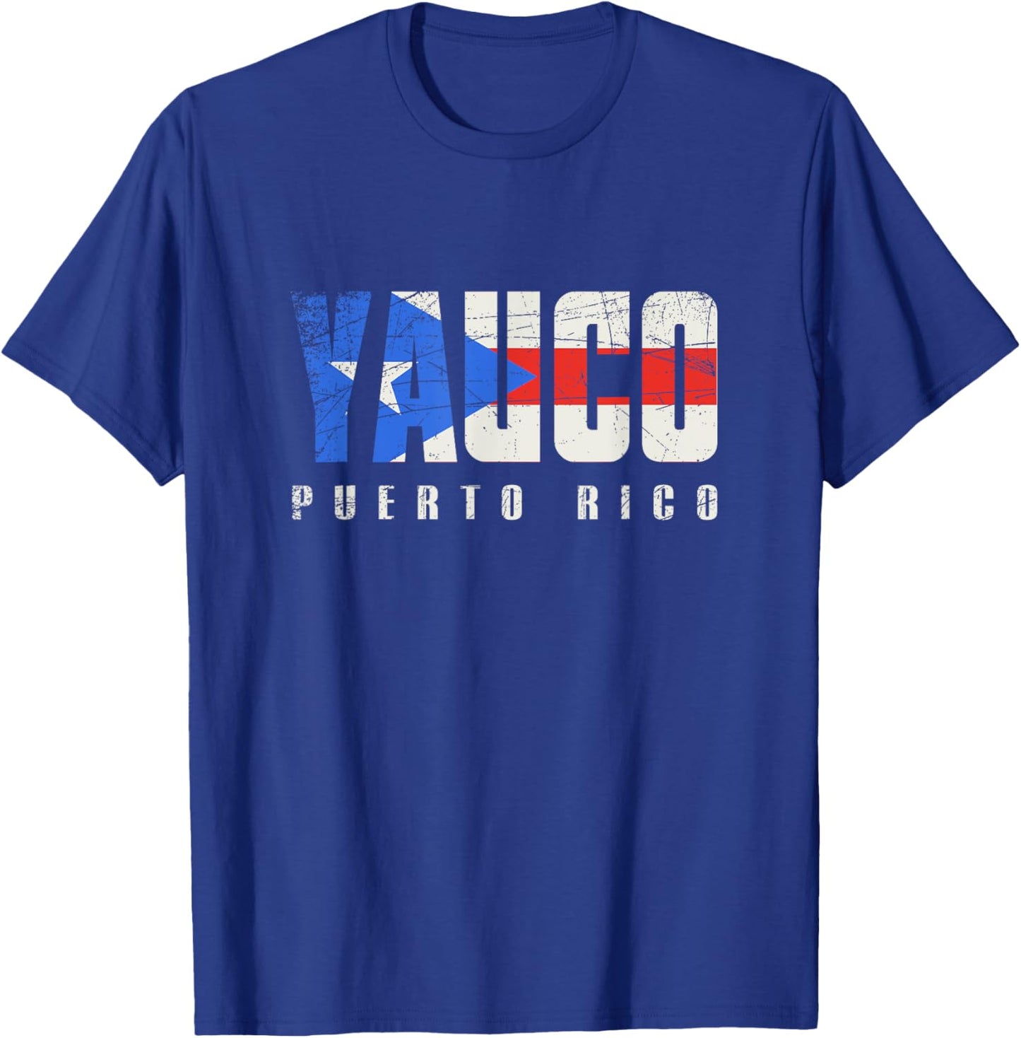 Puerto Rican flag Yauco Puerto Rico T-Shirt - T-Shirt | Royal