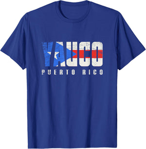 Puerto Rican flag Yauco Puerto Rico T-Shirt - T-Shirt | Royal