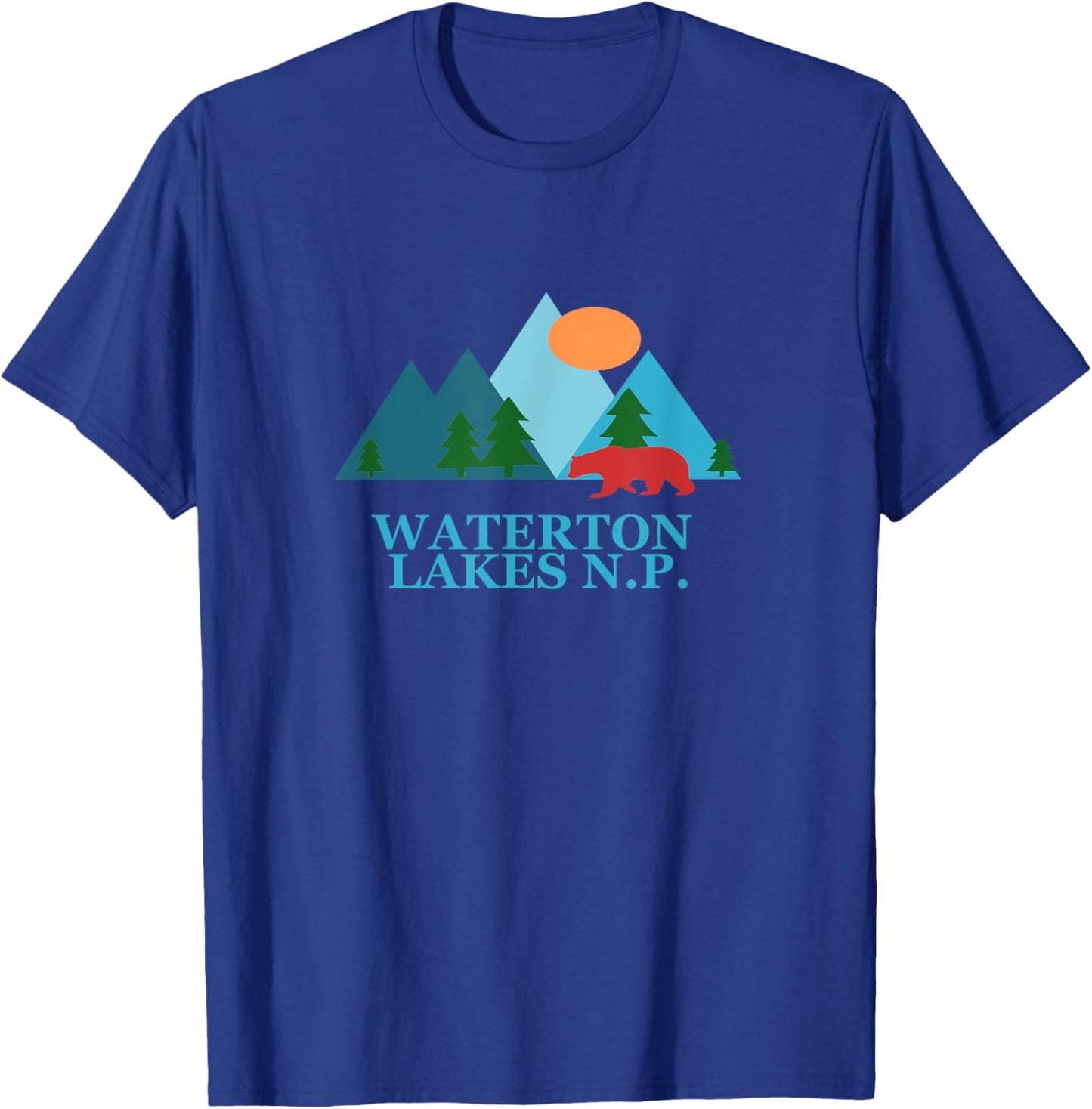 Waterton Lakes National Park in Alberta Canada Nature T-Shirt - T-Shirt | Royal