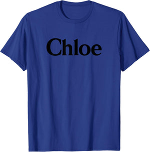 Chloe Name Women Cute Girl Elegant Female Love Handwriting T-Shirt - T-Shirt | Royal