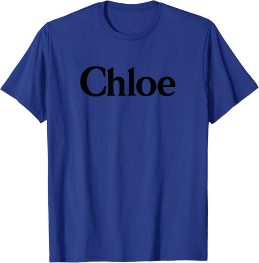 Chloe Name Women Cute Girl Elegant Female Love Handwriting T-Shirt - T-Shirt | Royal