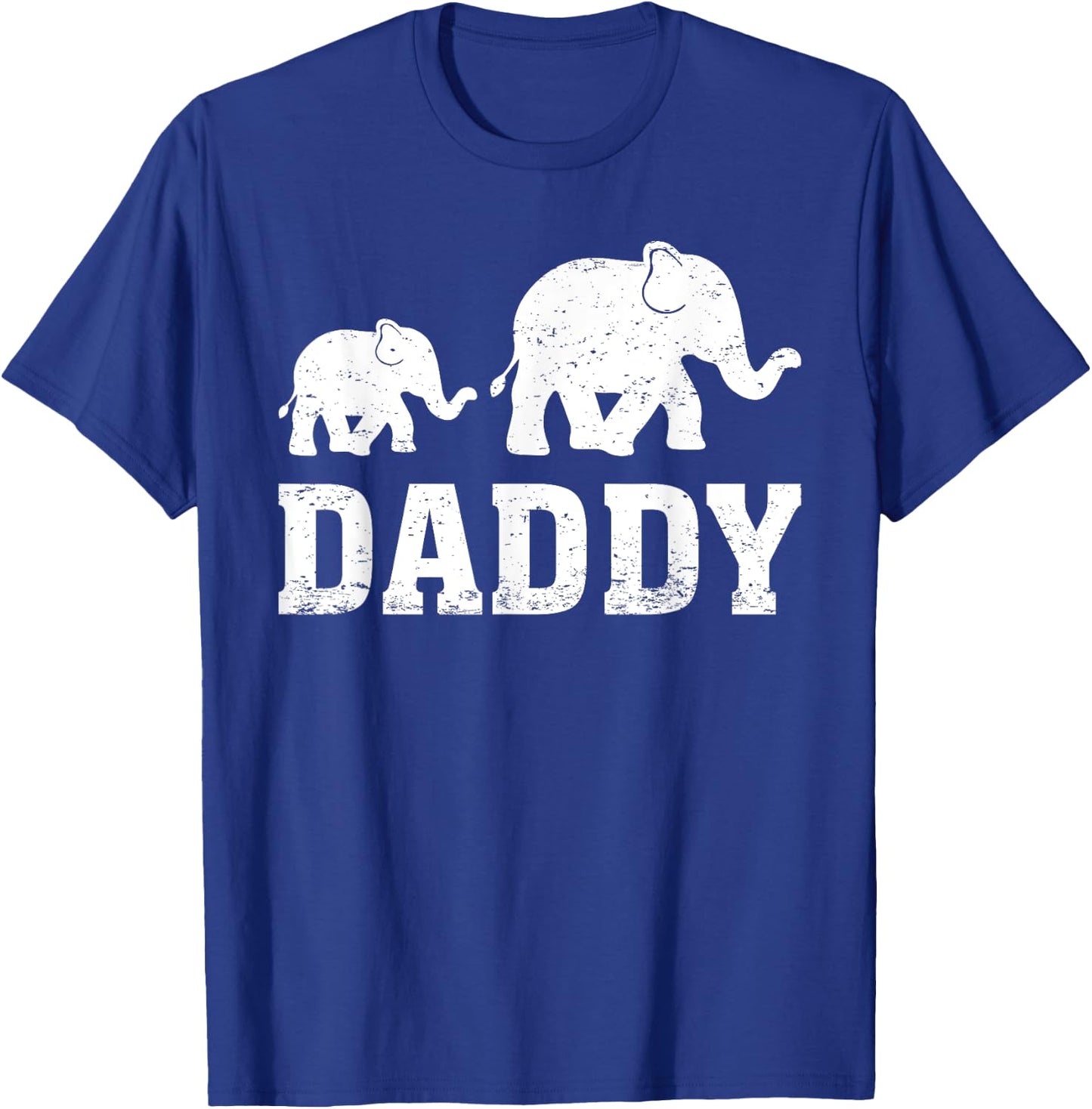 Elephant Animal Lover Daddy Elephant Father's Day T-Shirt - T-Shirt | Royal