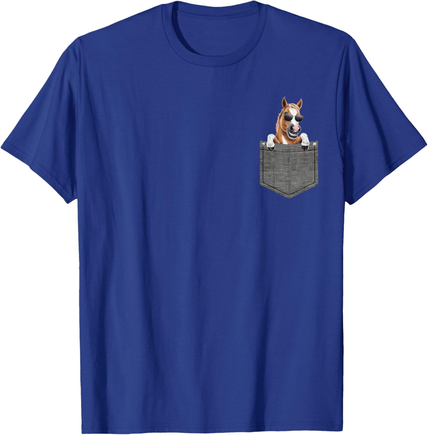 Horse in Pocket T-Shirt - T-Shirt | Royal