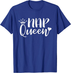 Nap Queen Funny Daycare Naptime T-Shirt - T-Shirt | Royal