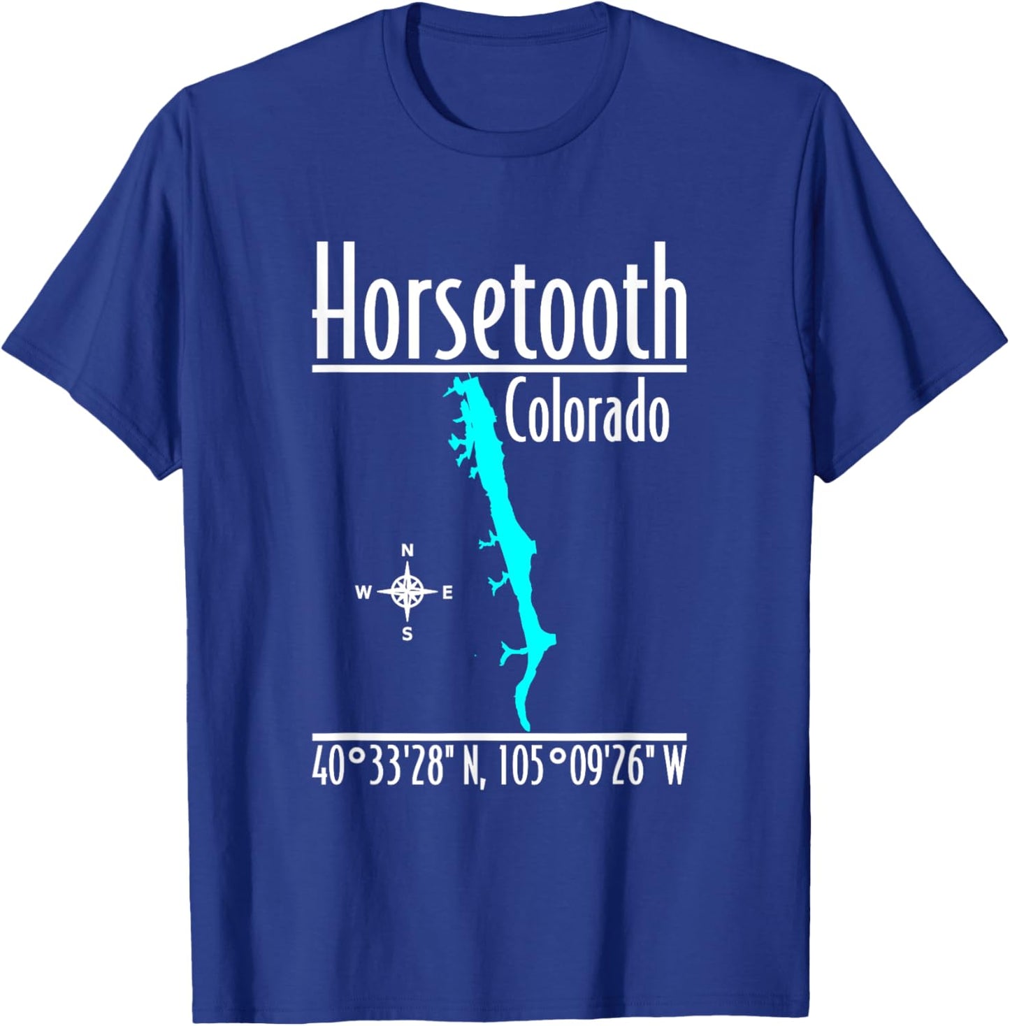 Modern Horsetooth Reservoir - Colorado T-Shirt - T-Shirt | Royal