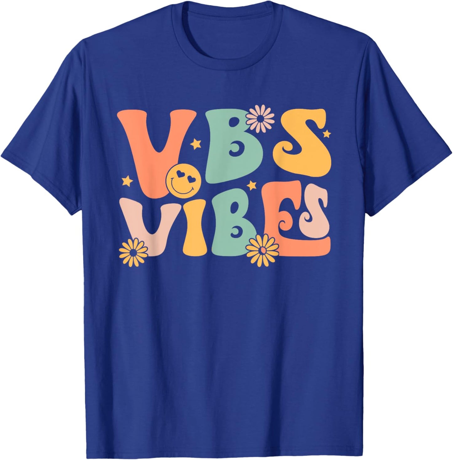 Retro Groovy VBS Vibes VBS 2024 Vacation Bible School Group T-Shirt - T-Shirt | Royal