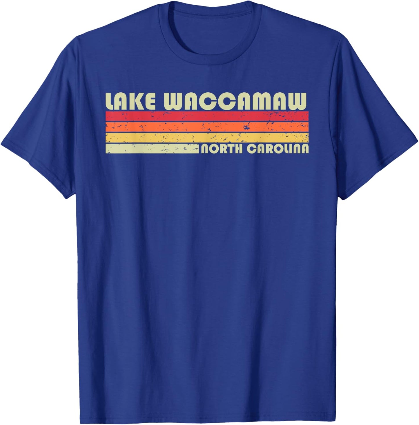 LAKE WACCAMAW NORTH CAROLINA Funny Fishing Summer Gift Men Women Kids T-Shirt - T-Shirt | Royal