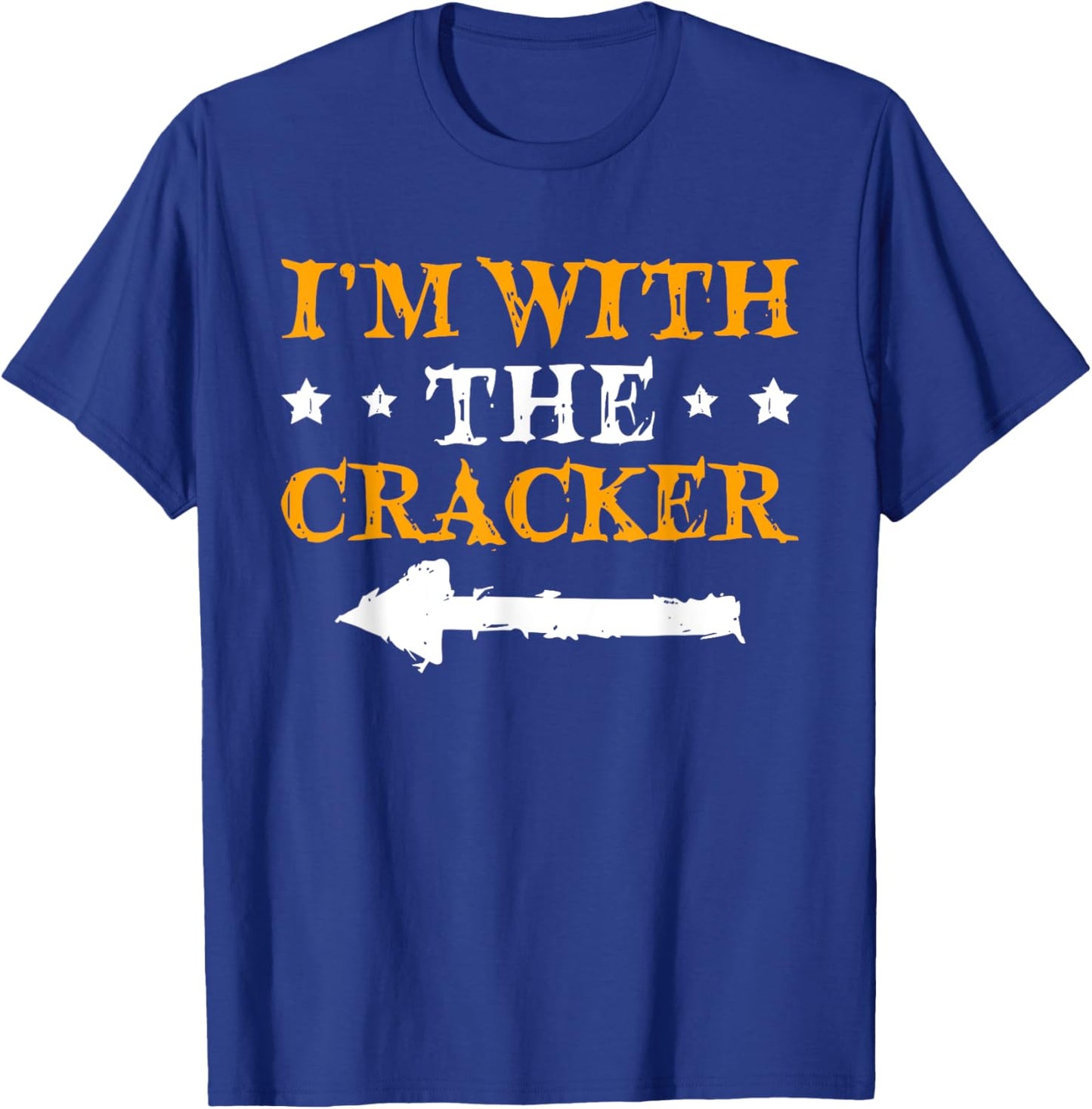 I'm With The Cracker Funny Couple Halloween T-Shirt - T-Shirt | Royal