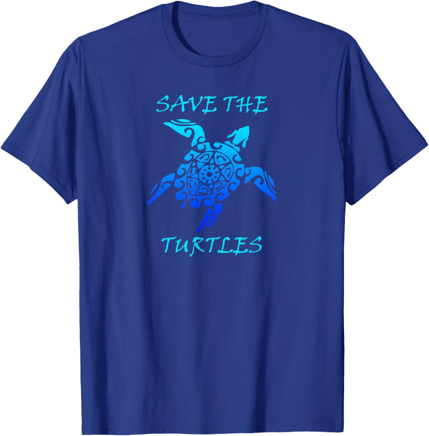 Save the Turtles, Classic Tribal Turtle Sea Turtle T-Shirt - T-Shirt | Royal