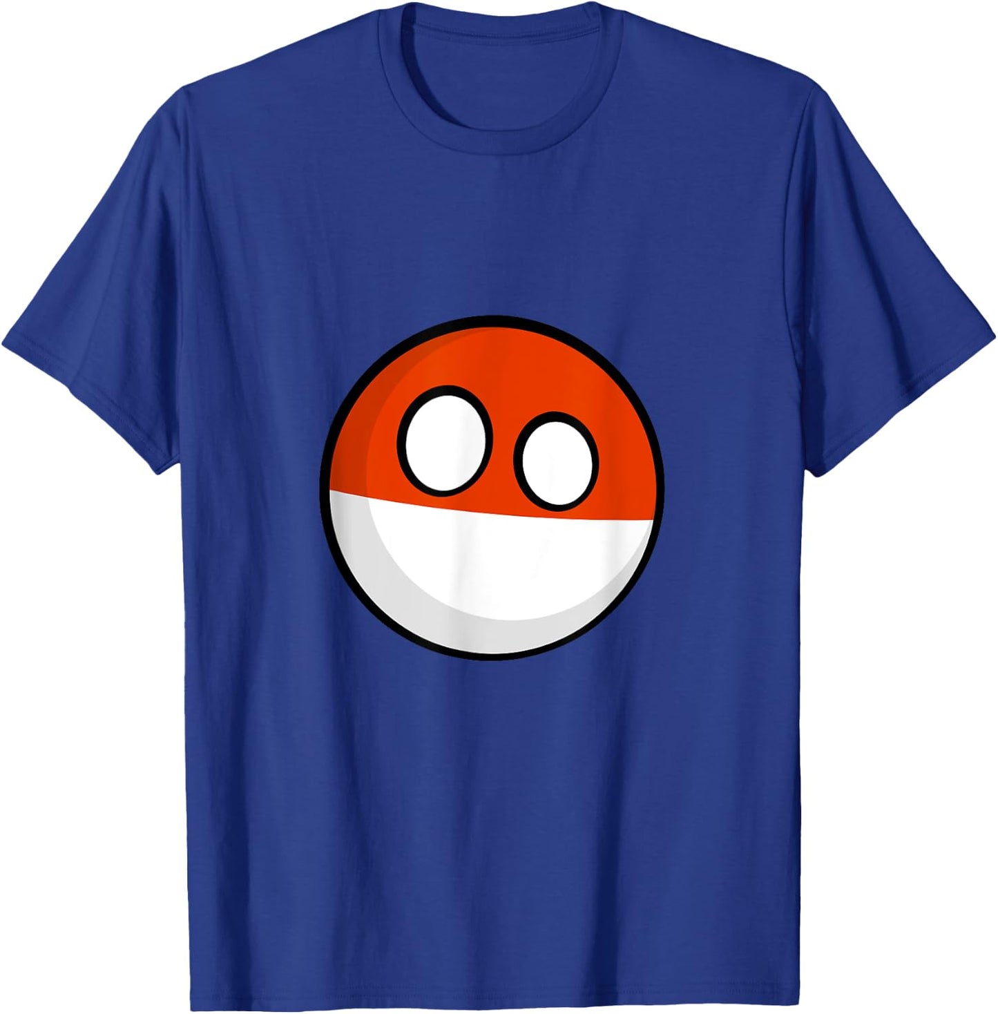 Polish Heritage Polandball Countryball Funny Flag T-Shirt - T-Shirt | Royal