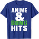 Anime And Bong Hits - Kuwaii Art Asian Animation Style Weed T-Shirt - T-Shirt | Royal