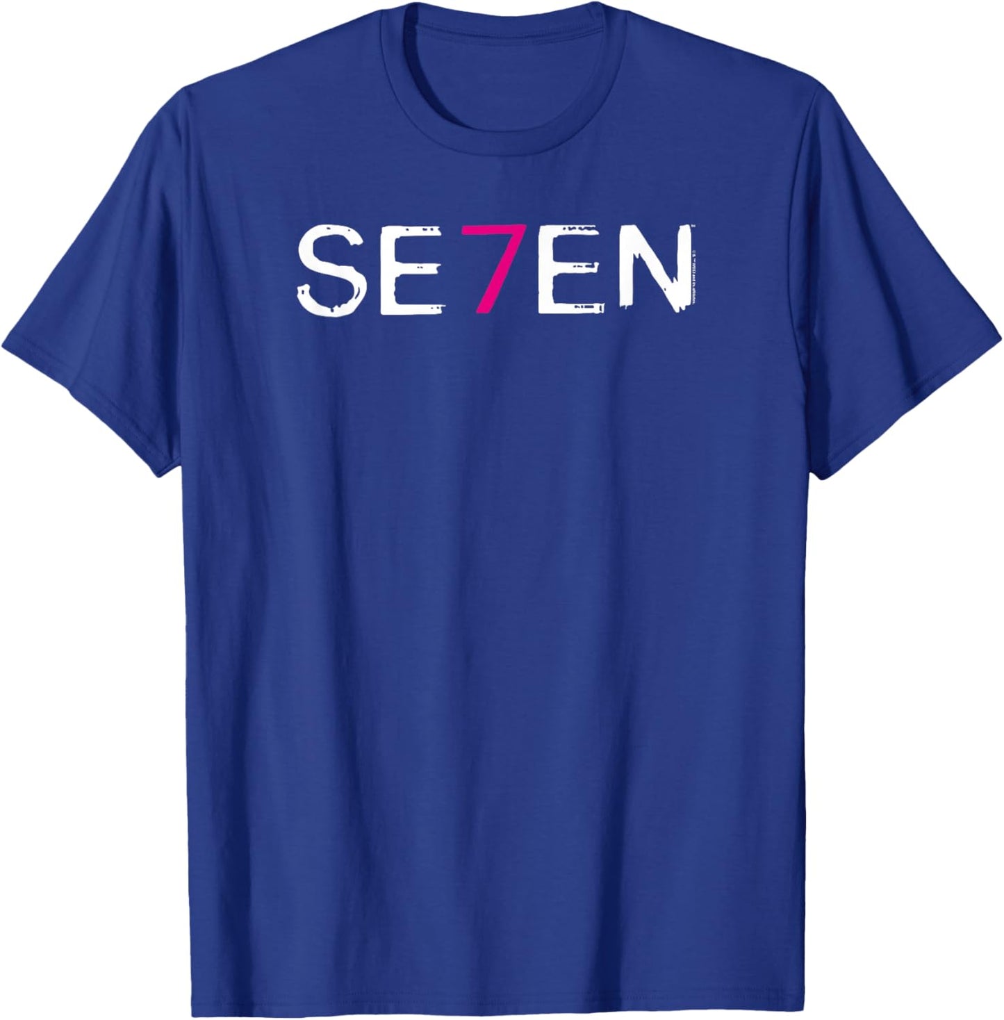 WB100 Se7en Classic Horror Movie Logo T-Shirt - T-Shirt | Royal