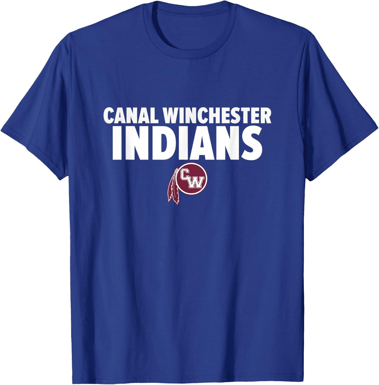 Canal Winchester Indians Logo Bold HS T-Shirt - T-Shirt | Royal