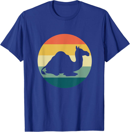 Lustiges Kamel Vintage Wüste Landschaft Wildlife Tier T-Shirt - T-Shirt | Royal
