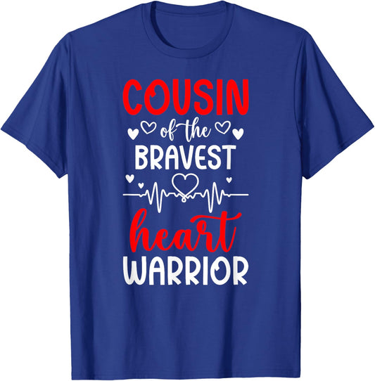Cousin Of CHD Warrior Cousin Congenital Heart Disease Cousin T-Shirt - T-Shirt | Royal