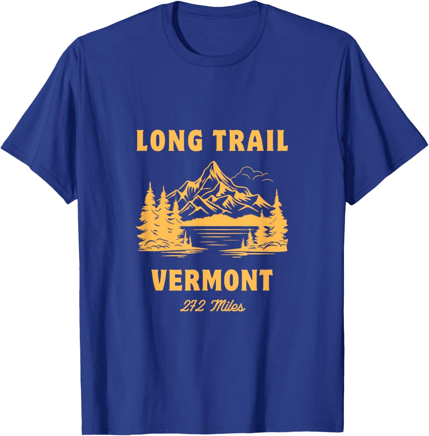 Long Trail America USA Vermont Long Distance Hiking Mountains Camping T-Shirt - T-Shirt | Royal