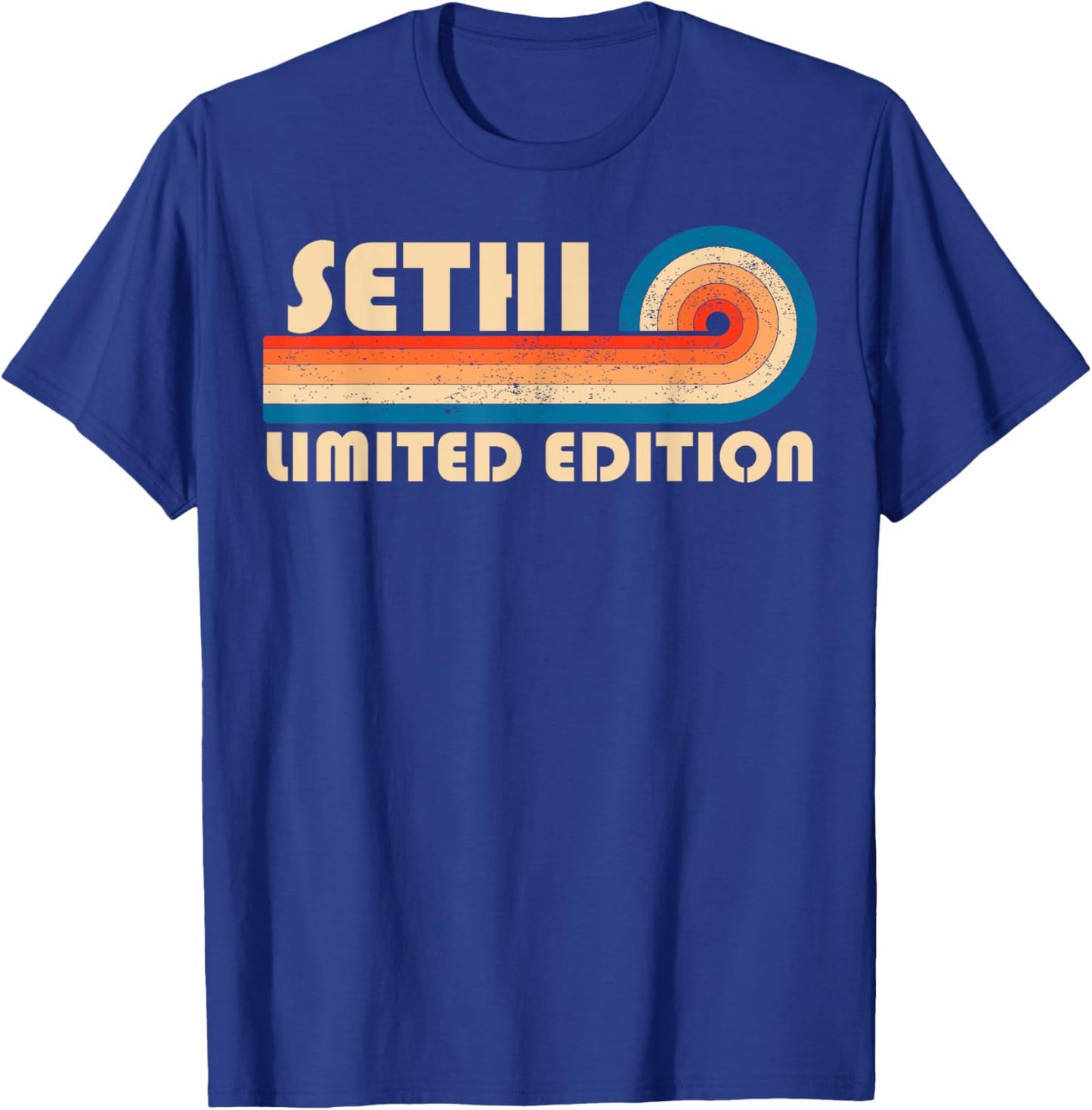 SETHI Surname Retro Vintage 80s 90s Birthday Reunion T-Shirt - T-Shirt | Royal