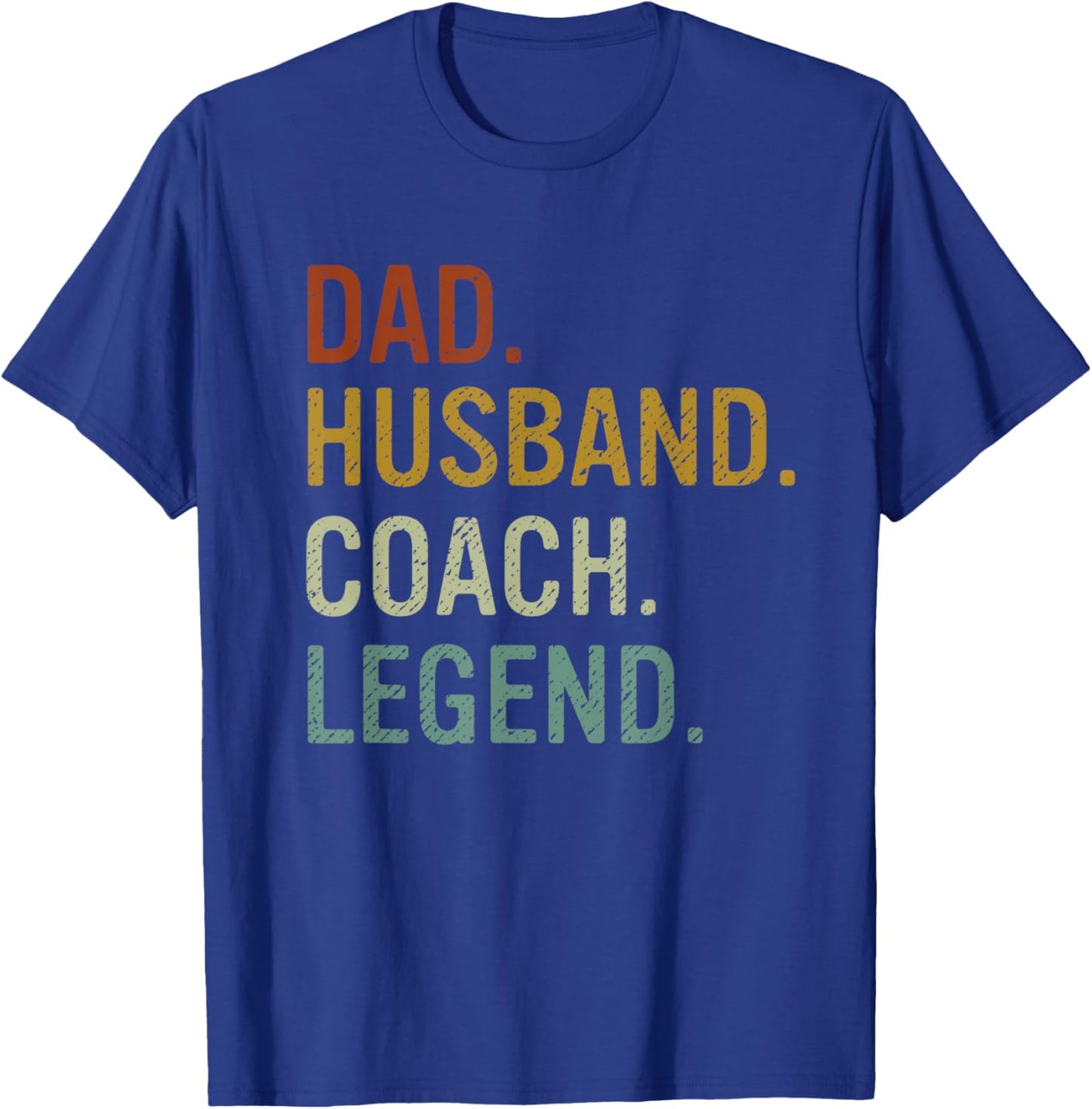 Dad Husband Coach Legend Retro T-Shirt - T-Shirt | Royal