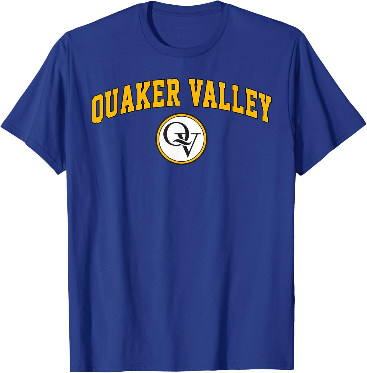 Quaker Valley Design High School Arch Vintage Design T-Shirt - T-Shirt | Royal