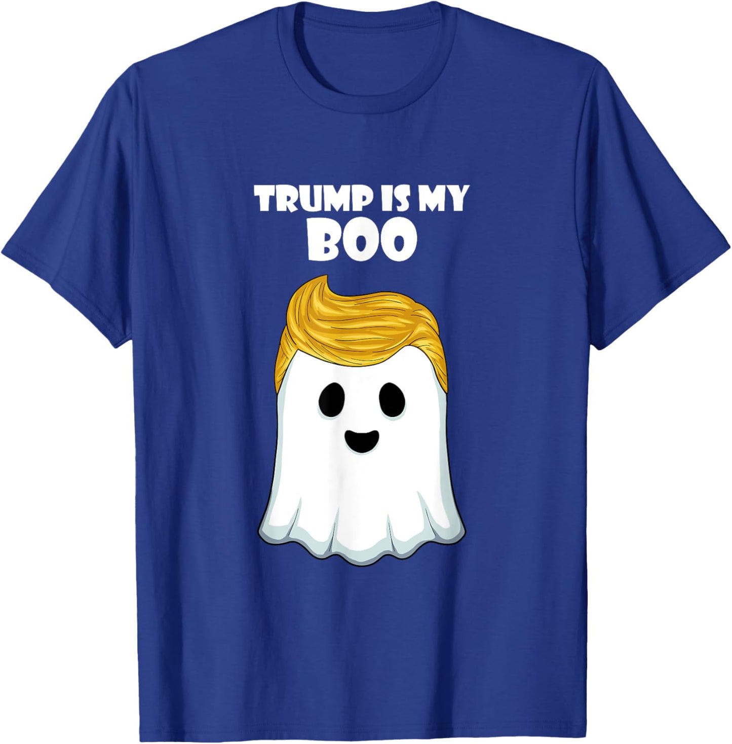 Trump 2024 Hair Funny Ghost Halloween Boo T-Shirt - T-Shirt | Royal