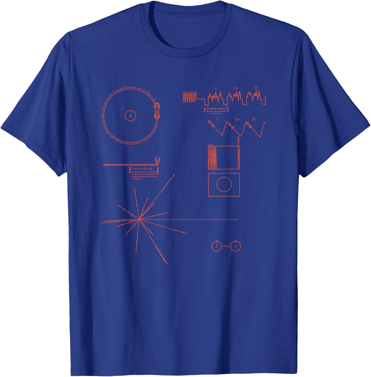 Voyager Golden Record T-Shirt - T-Shirt | Royal