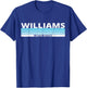 Williams Surname Birthday Family Reunion 80s 90s Blue Sunset T-Shirt - T-Shirt | Royal