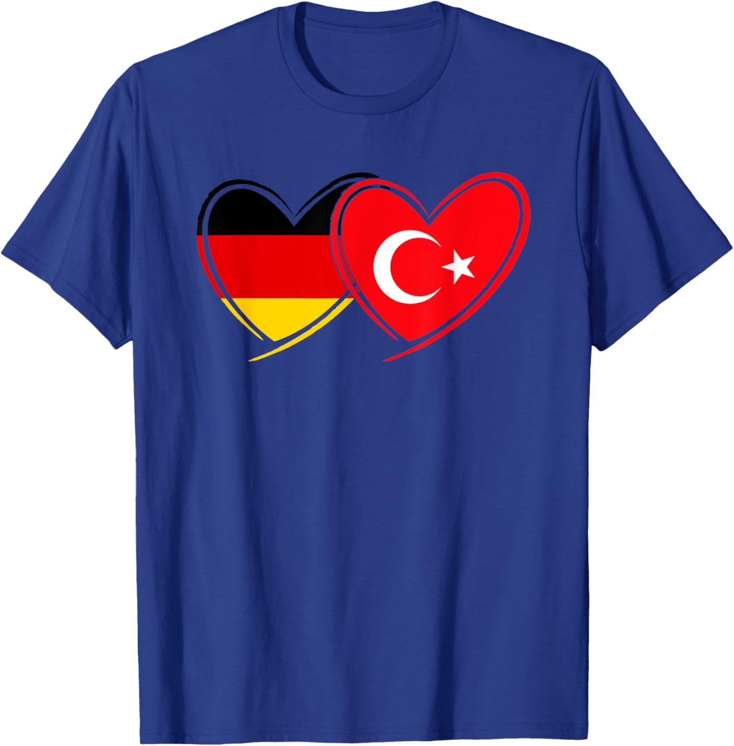 Deutsche Türkische Herz Flagge Deutschland Türkei T-Shirt - T-Shirt | Royal