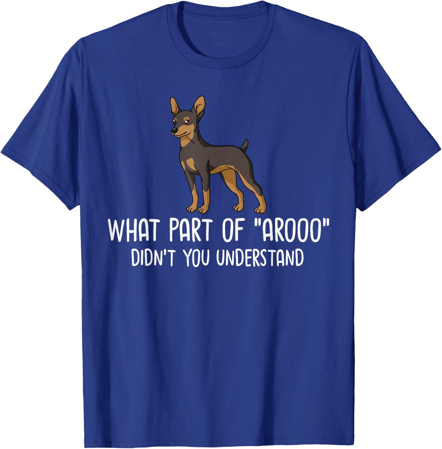 Miniature Pinscher Dog Puppies Owner Lover Women Girls Kids T-Shirt - T-Shirt | Royal