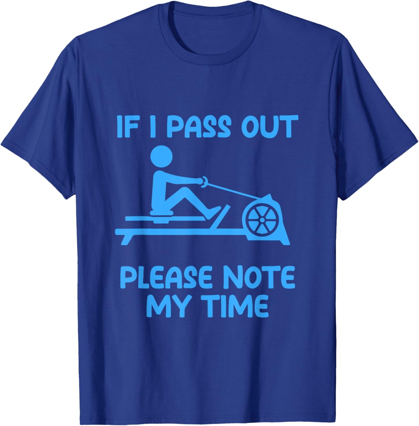 Funny ERG Machine Gym Ergometer Rowing Exercise T-Shirt - T-Shirt | Royal