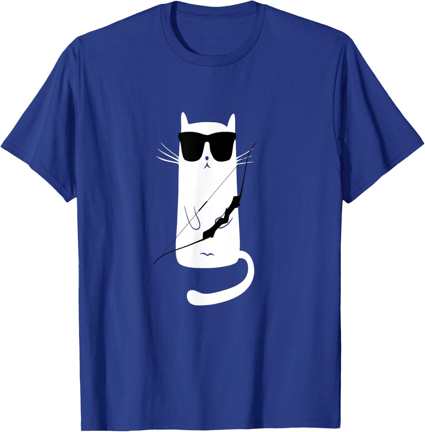 Funny Cat Wearing Sunglasses Archery T-Shirt - T-Shirt | Royal