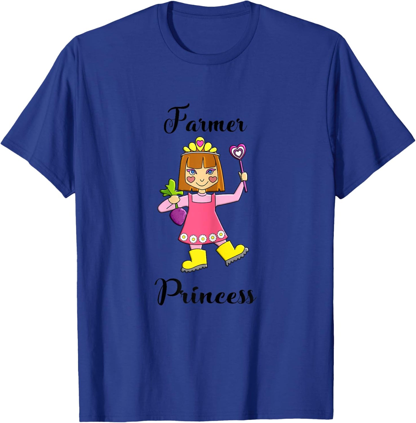 Little Girls Farmer Princess T-Shirt - T-Shirt | Royal