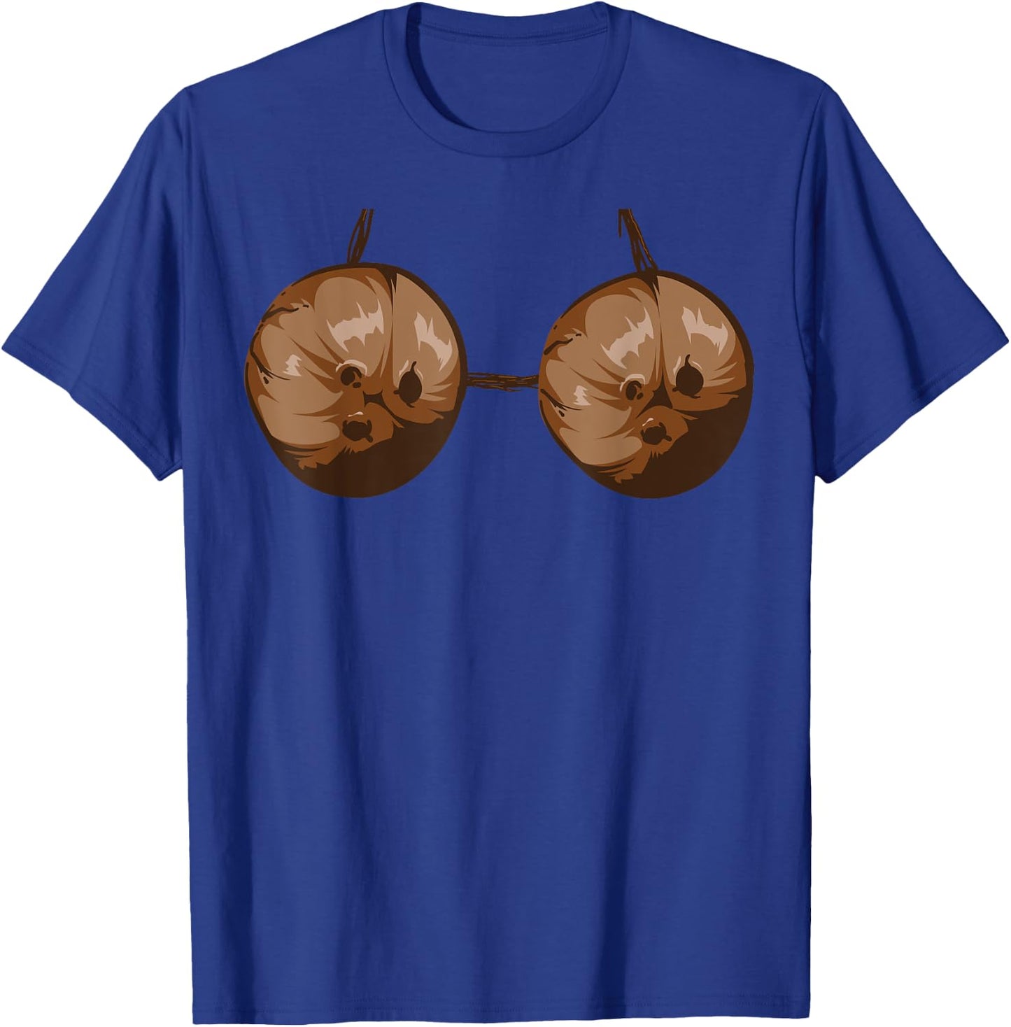 Summer Coconut Bra Halloween Costume Funny Outfit Gift Men Women T-Shirt - T-Shirt | Royal