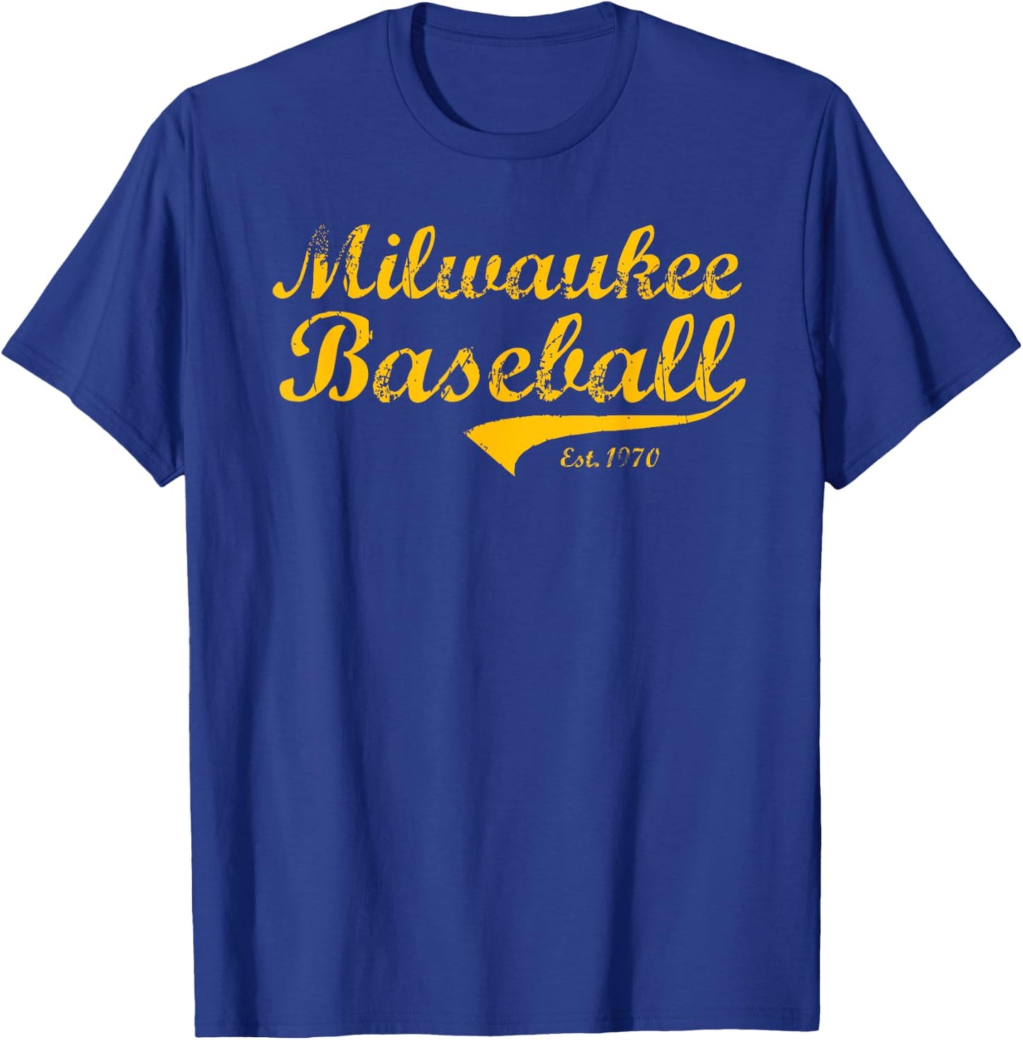 Classic Milwaukee Wisconsin Baseball Fan Retro Vintage T-Shirt - T-Shirt | Royal