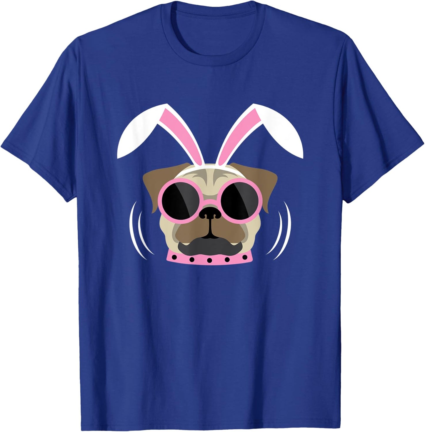 Pugs Bunny Happy Easter Puggy Rabbit Pug Pet Dog Lover Dogs Women Kids T-Shirt - T-Shirt | Royal