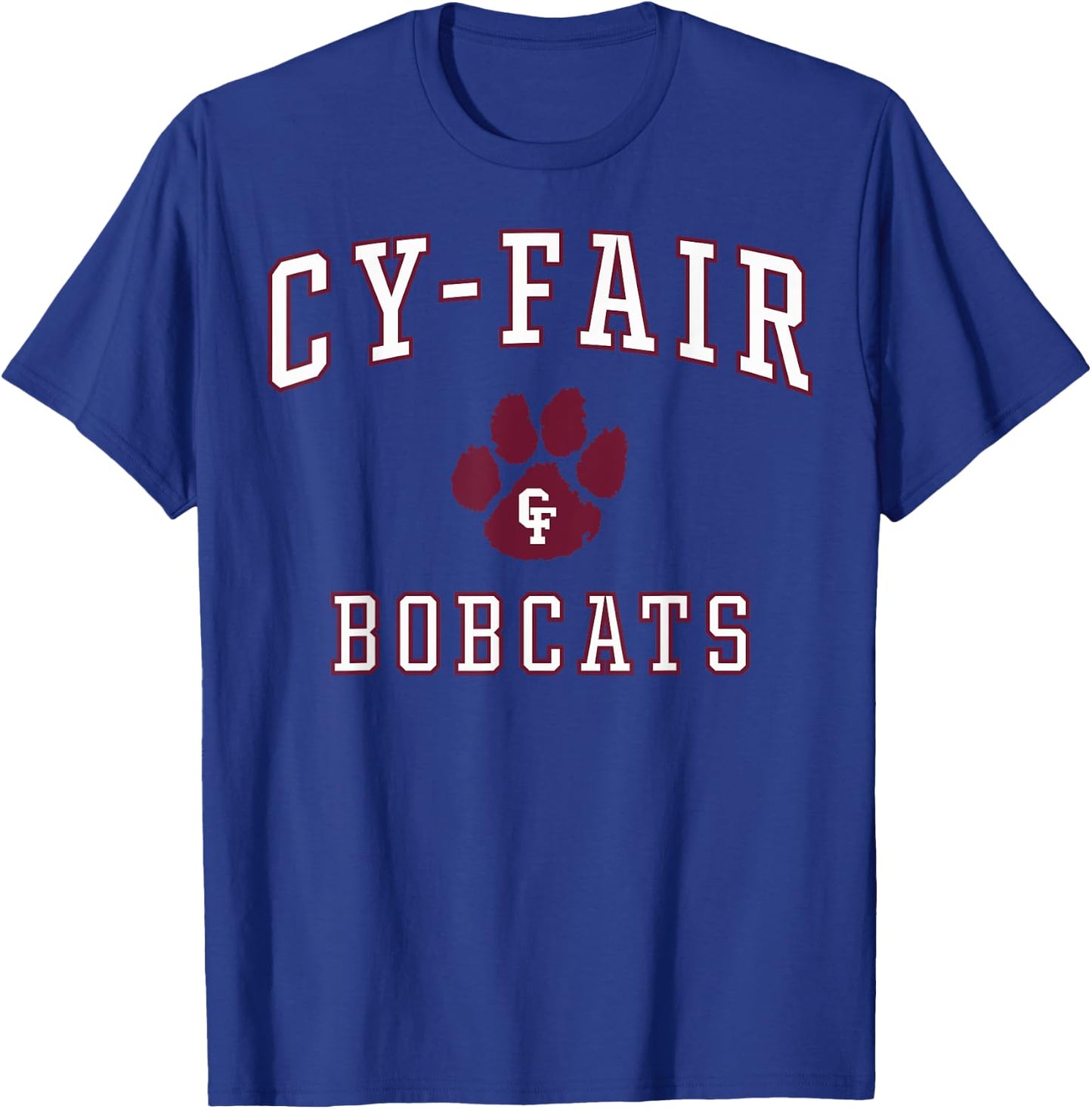 Cy-Fair High School Bobcats C1 T-Shirt - T-Shirt | Royal
