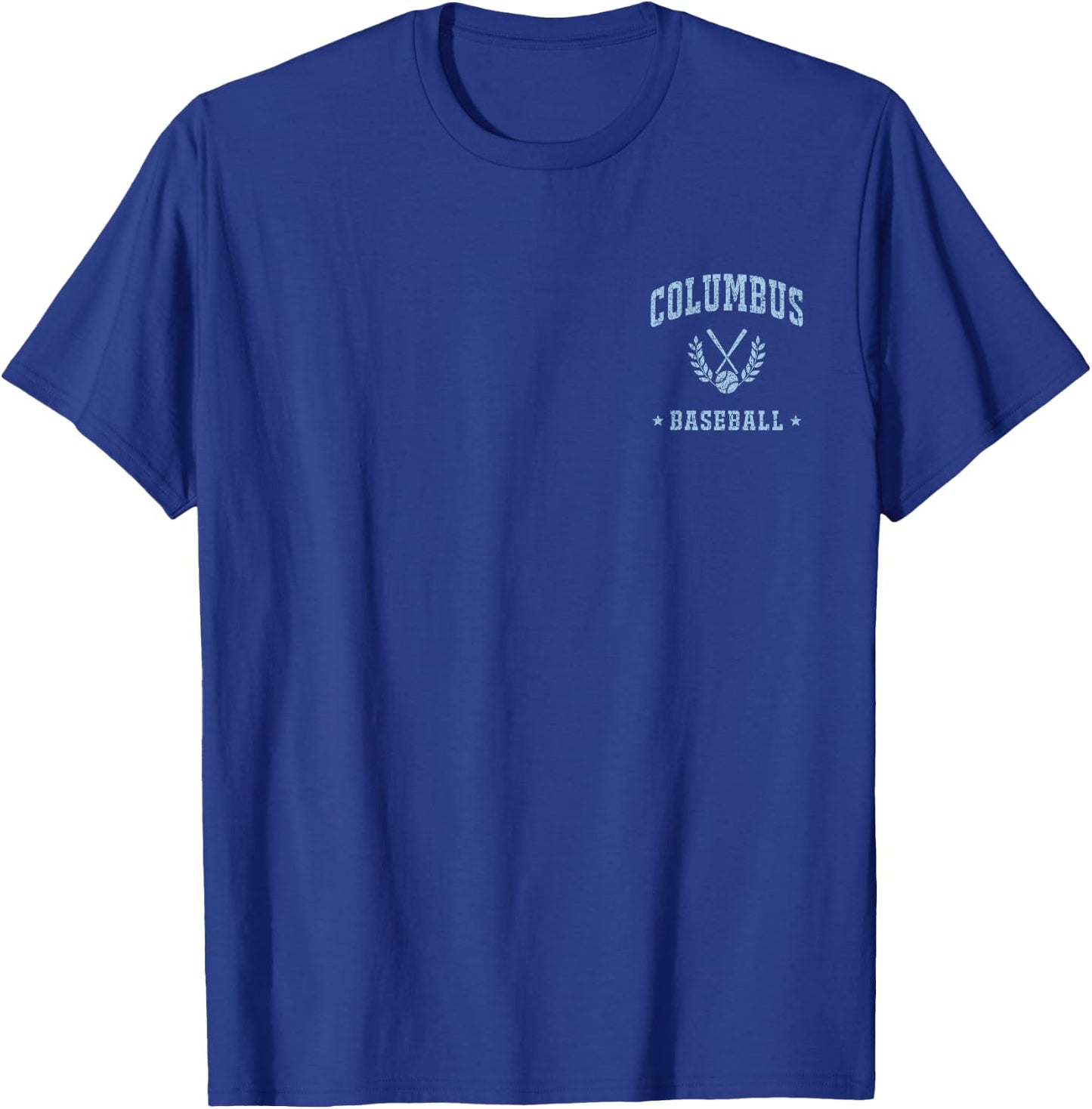 Columbus Baseball Vintage Gameday Retro Baseball Lover T-Shirt - T-Shirt | Royal