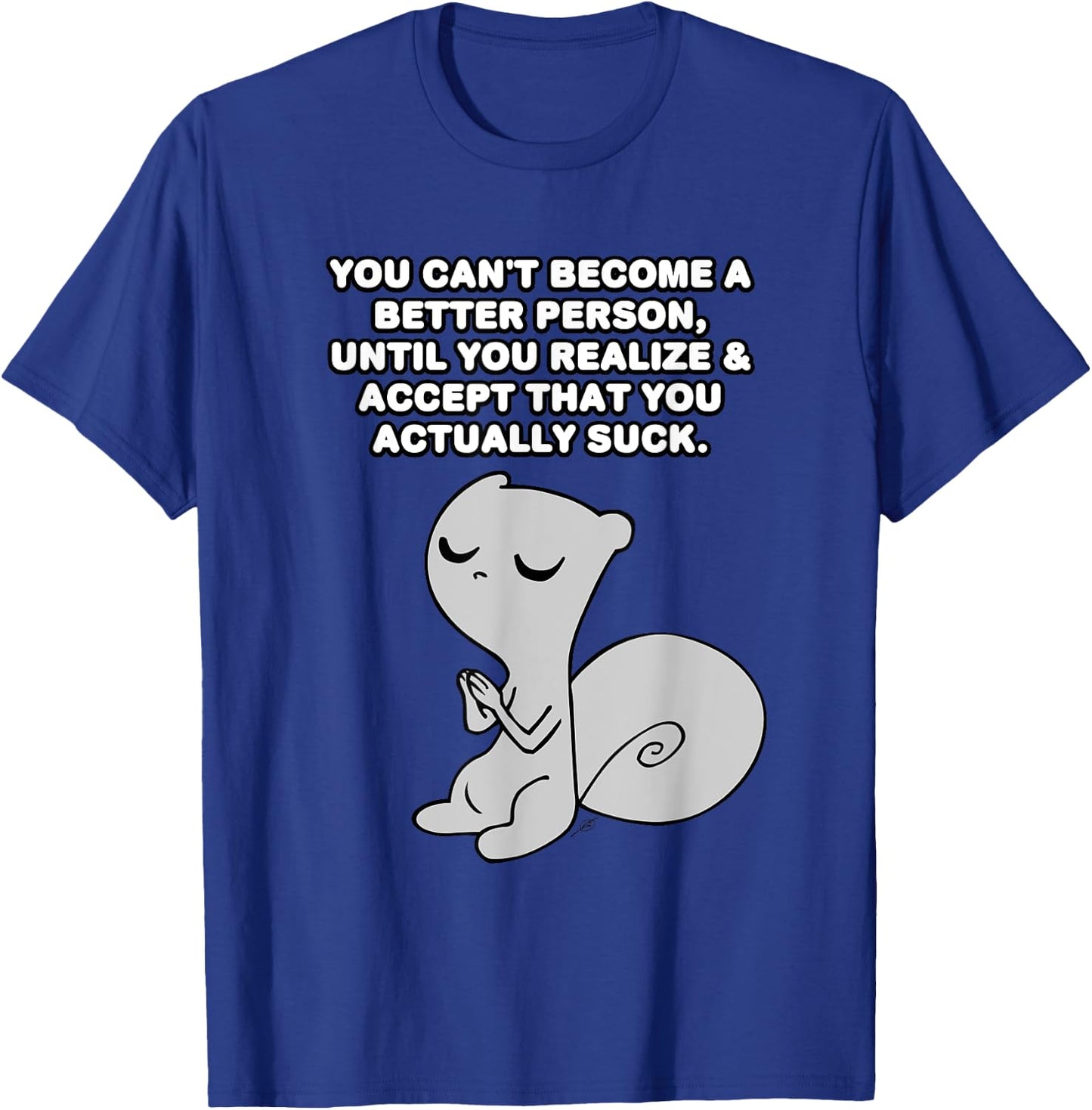 iLL WiLL PrEss, LLC Better Person Foamy The Squirrel -Adults Black 3XL T-Shirt - T-Shirt | Royal