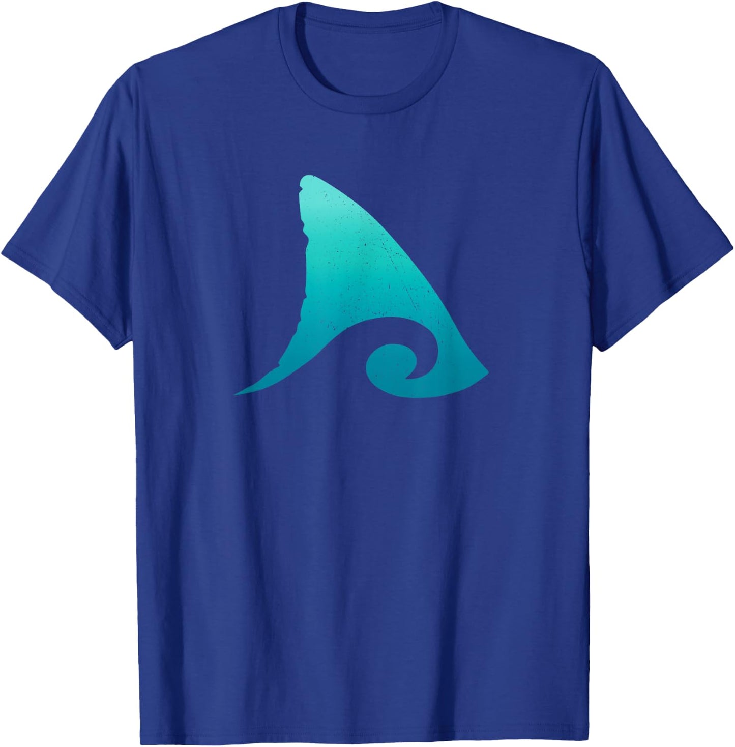 Shark Fin Ocean Wave Design T-Shirt - T-Shirt | Royal