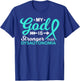 My God is Stronger Than Dysautonomia Awareness Warrior T-Shirt - T-Shirt | Royal