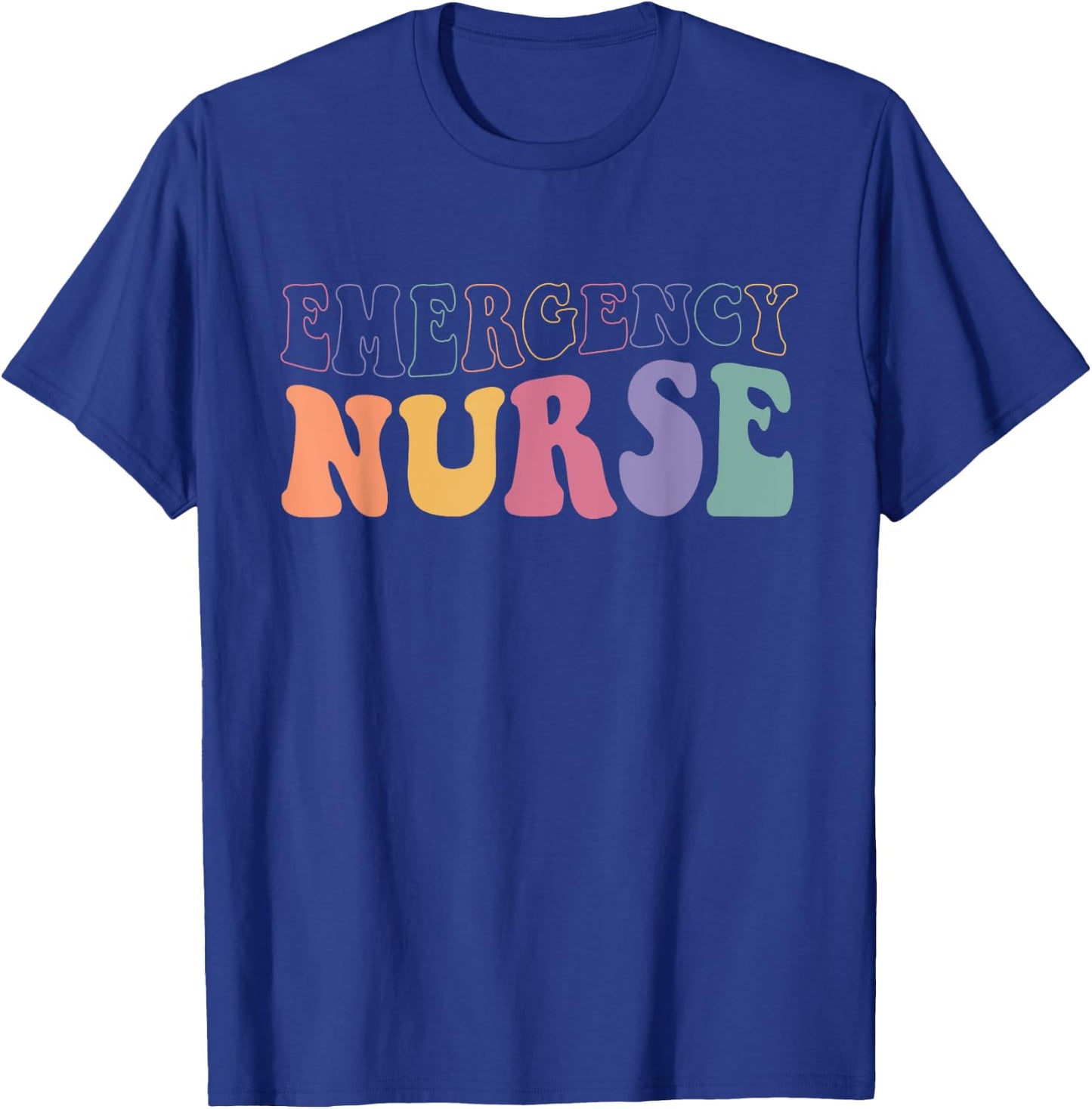 ER Nurse Groovy Emergency Nurse Nursing School Women T-Shirt - T-Shirt | Royal