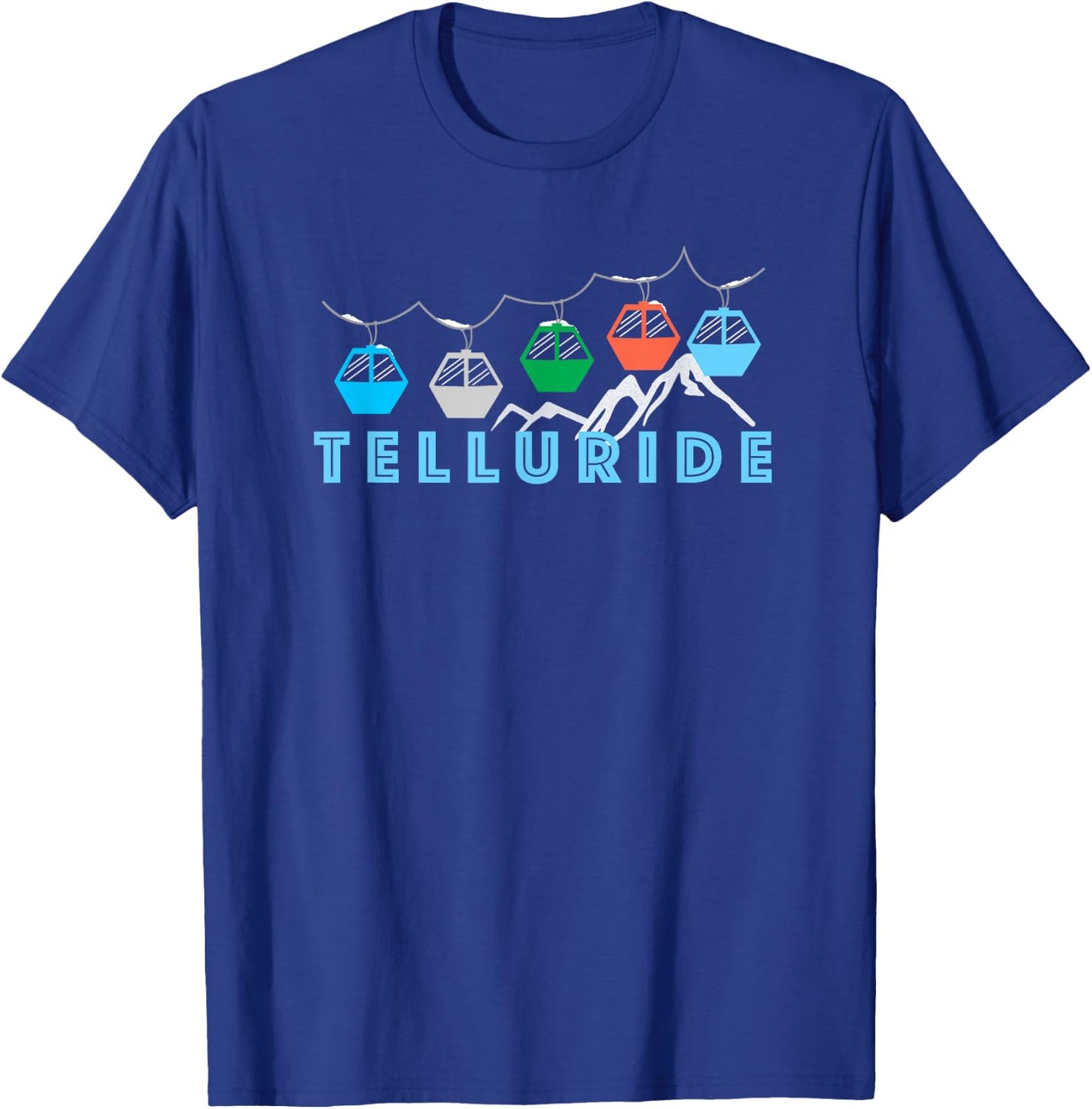 Telluride Ski Mountain Gondola - Telluride, Colorado T-Shirt - T-Shirt | Royal