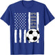 USA Flag Soccer Coach Funny Soccer Trainer American Outfit T-Shirt - T-Shirt | Royal