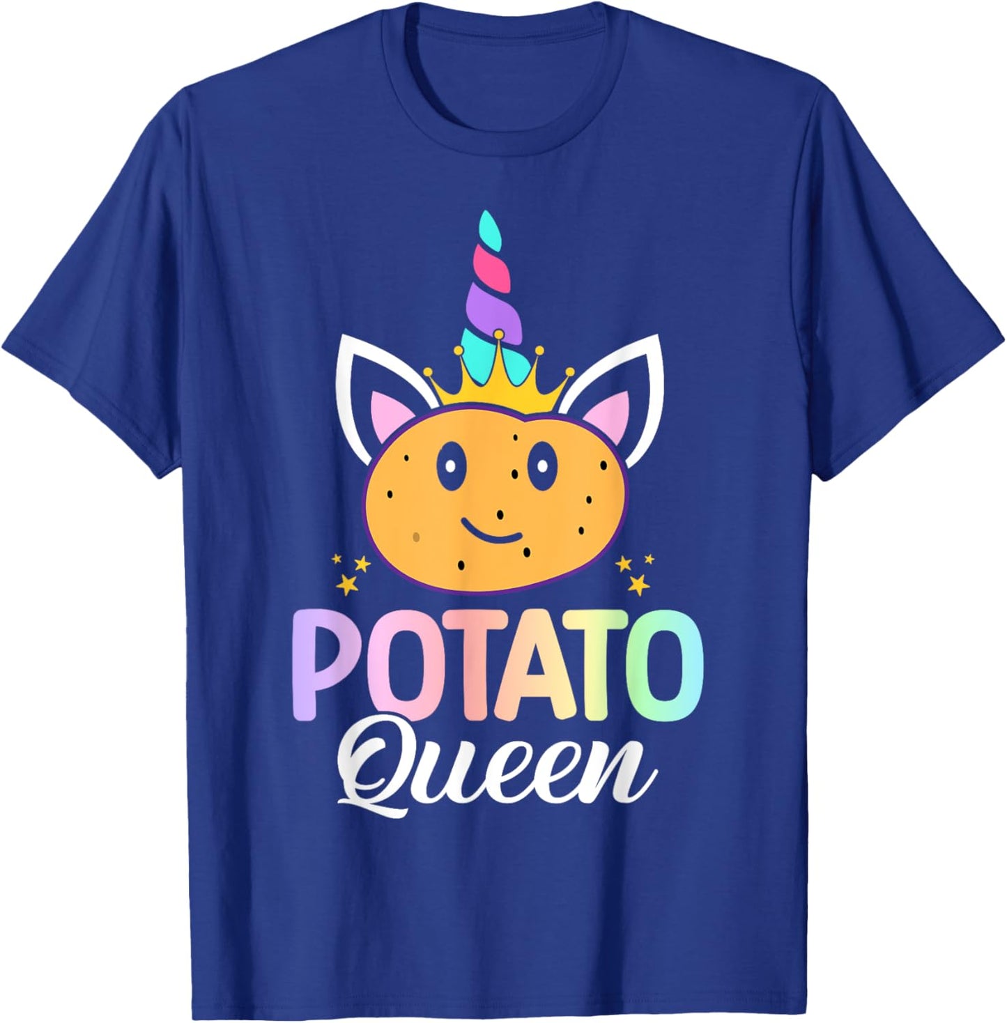 Potato Queen Female Potato Lover Girl T-Shirt - T-Shirt | Royal