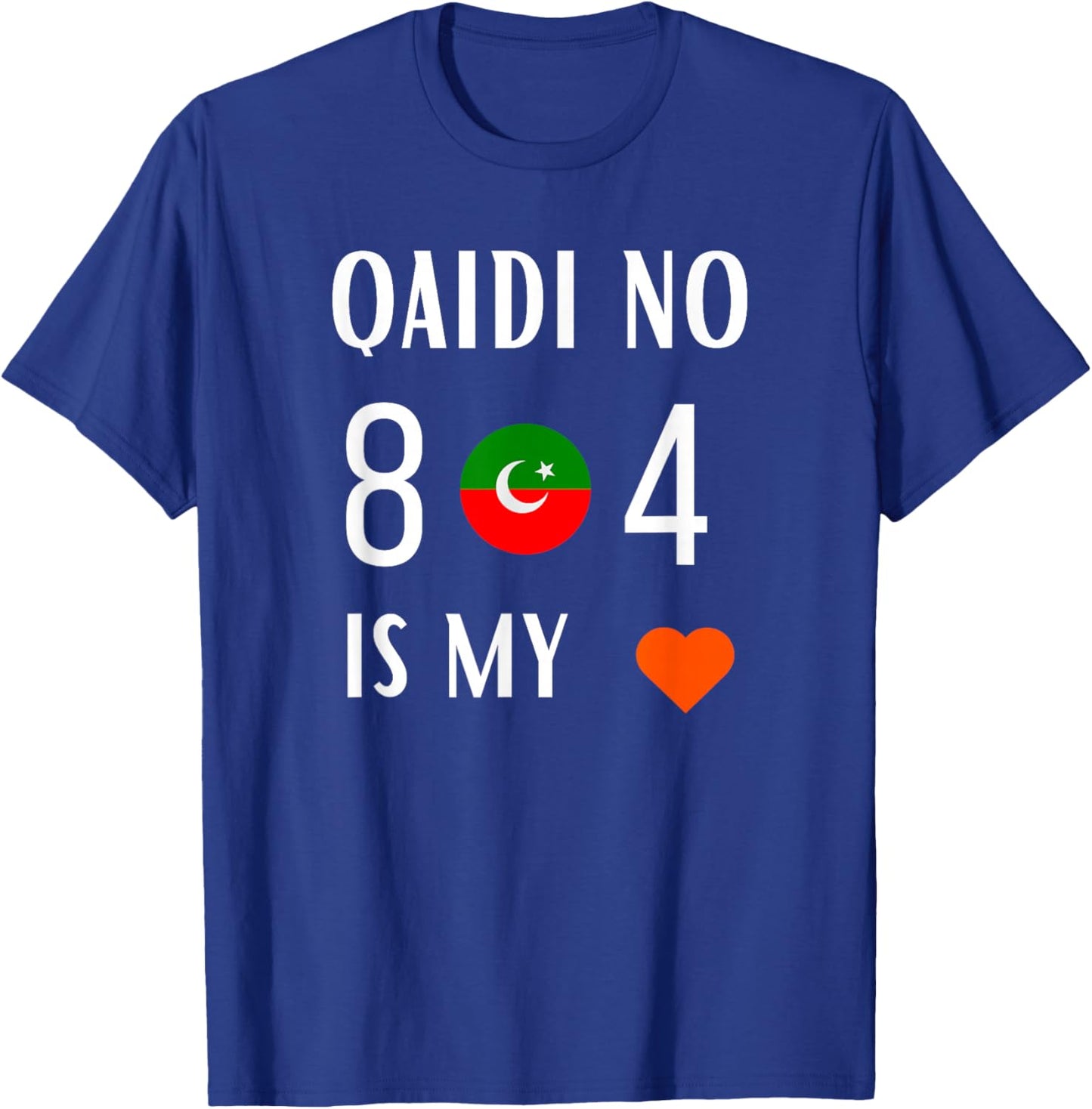 Imran Khan Number Qaidi No 804 is Our Love Pti Supporter T-Shirt - T-Shirt | Royal