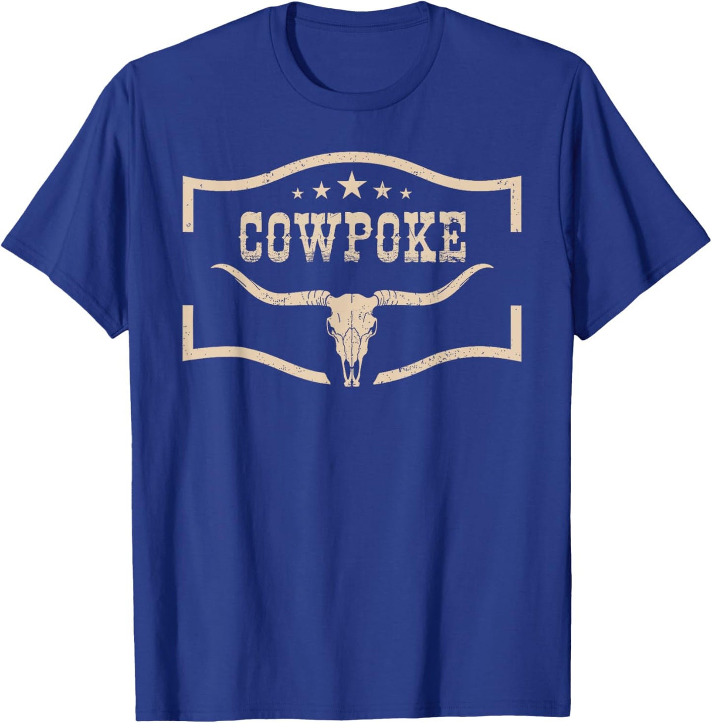 Western Cowpoke, I'm Just a Cowpoke In The Big Rodeo Retro T-Shirt - T-Shirt | Royal