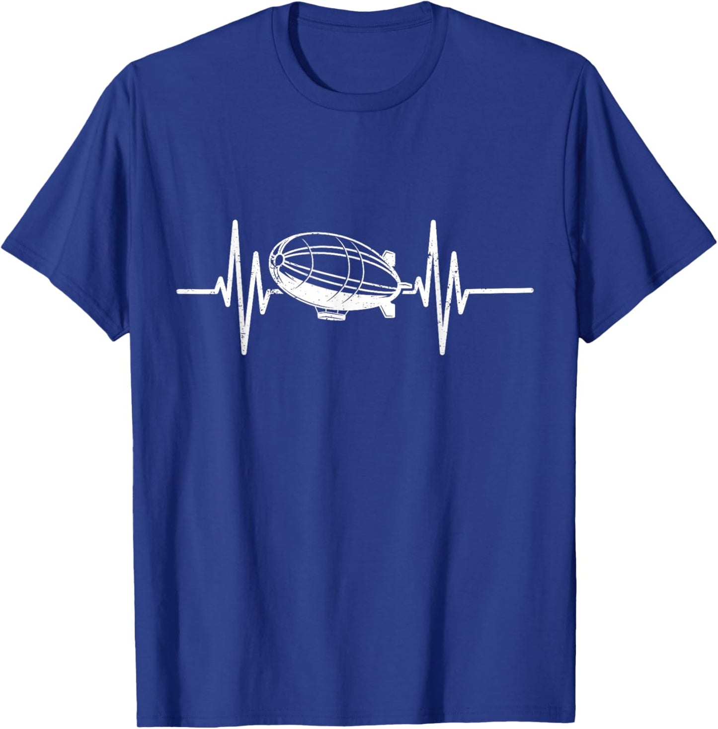 Retro Zeppelin 70s Dirigible Blimp Airship Zepelin Zepplin T-Shirt - T-Shirt | Royal
