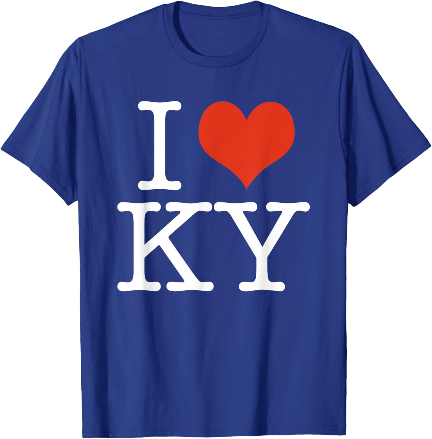 I Love KY Kentucky USA American T-Shirt - T-Shirt | Royal