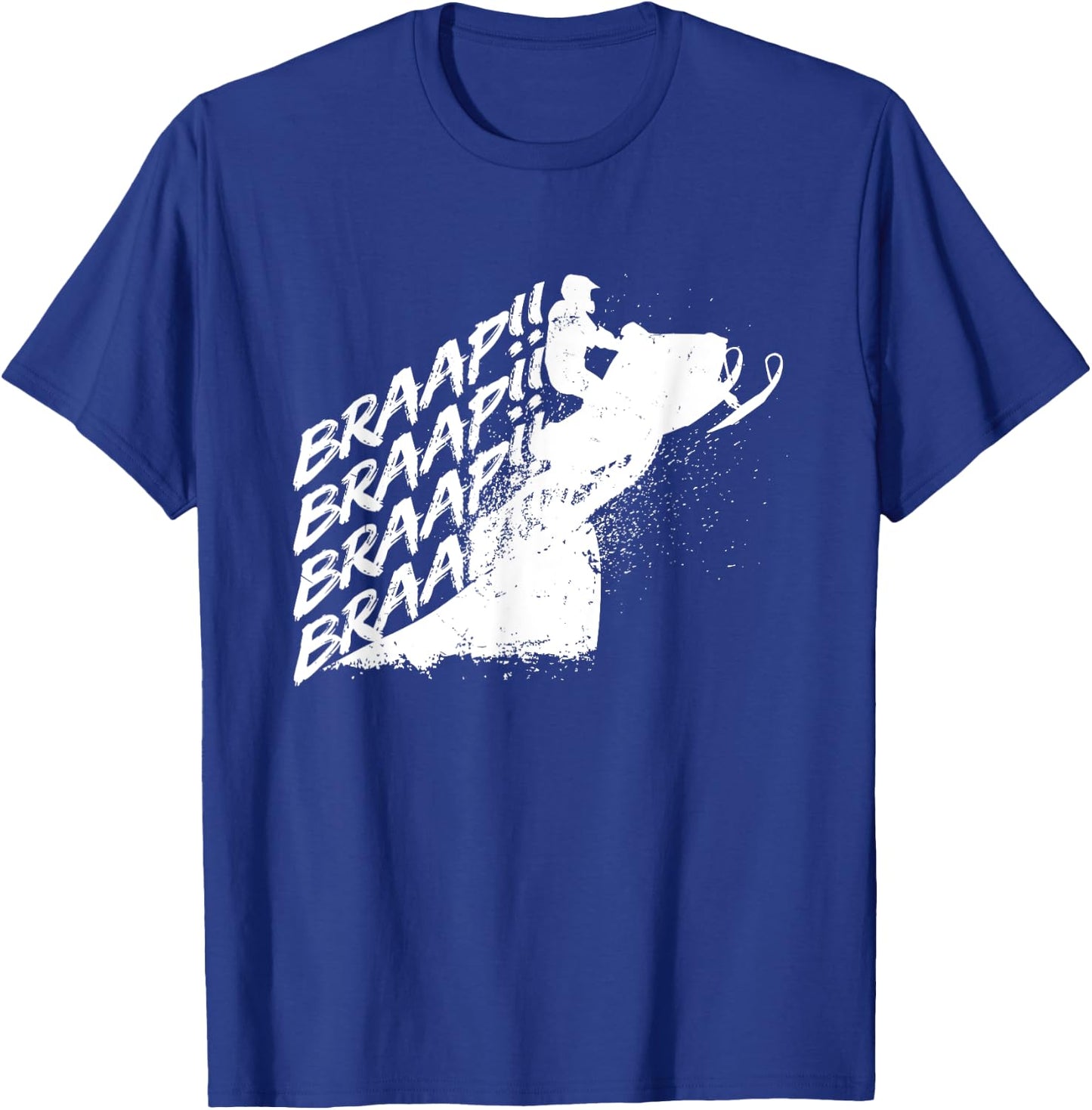 Snowmobile Braap - Winter Motor Sled Snow Outdoor USA Gift T-Shirt - T-Shirt | Royal
