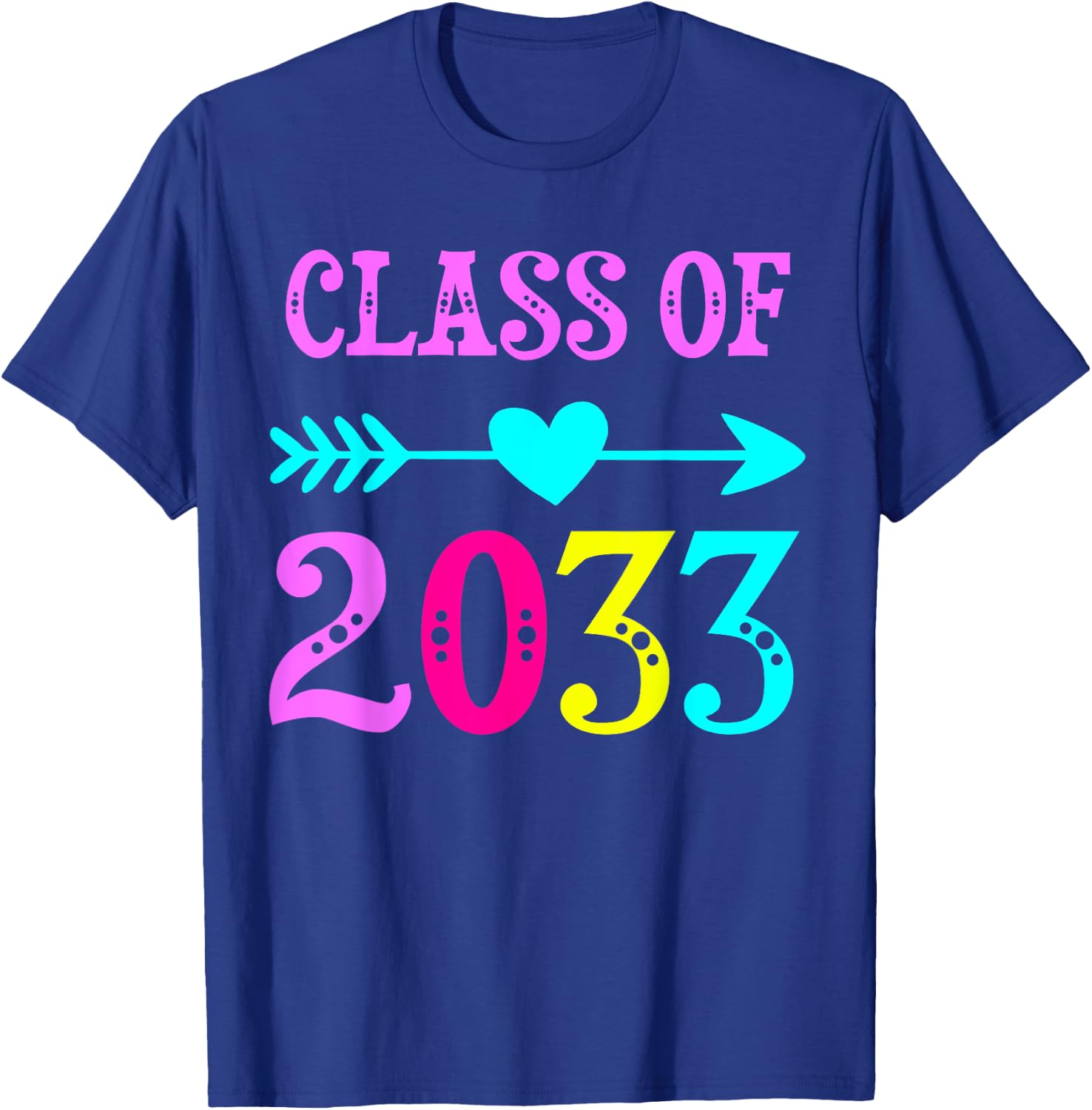 Class Of 2033 Grow With Me T Shirt For Teachers Students Women Kids T-Shirt - T-Shirt | Royal