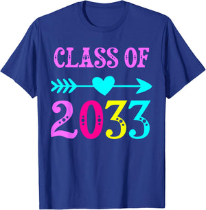 Class Of 2033 Grow With Me T Shirt For Teachers Students Women Kids T-Shirt - T-Shirt | Royal